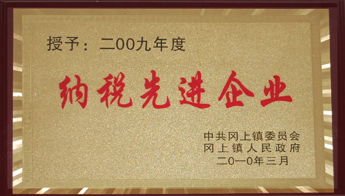 納(nà)稅先進(jin)企業